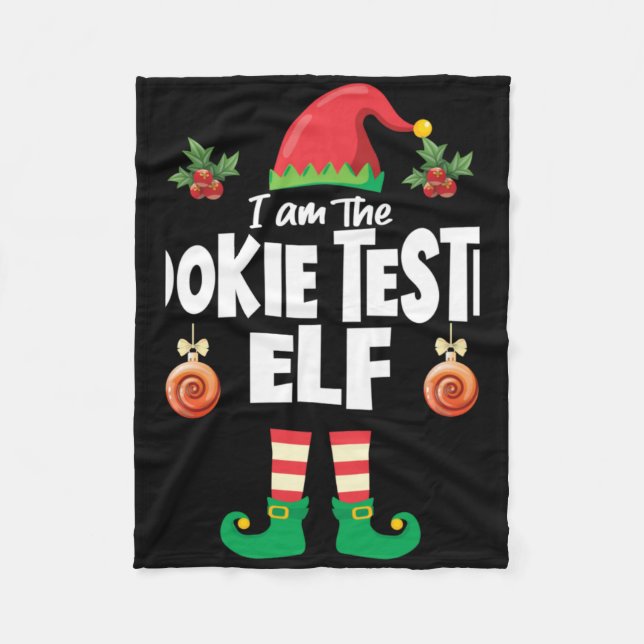 Cookie Tester Elf Family Matching Christmas Name T Fleecedecke (Vorderseite)