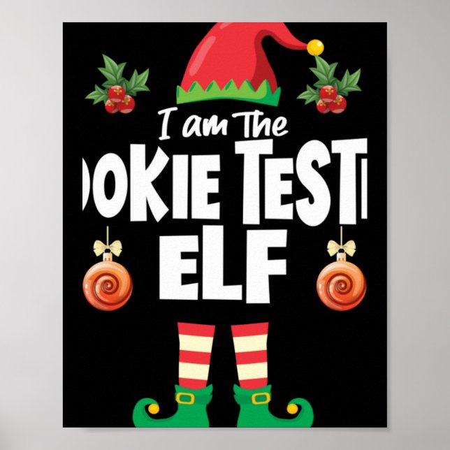 Cookie Tester Elf Family Matching Christmas Name T Poster (Vorne)