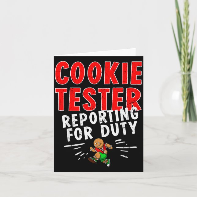 Cookie Tester Rerting Duty Funny Husband Christmas Karte (Vorderseite)