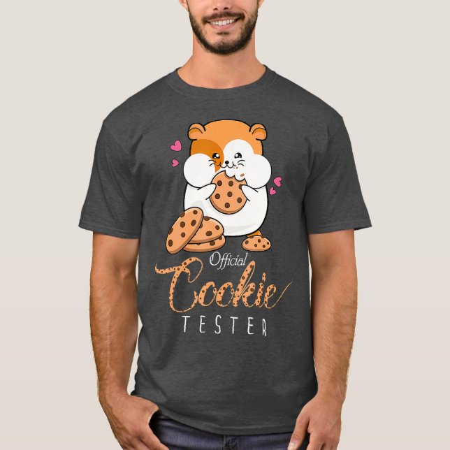 Cookie Tester Shirt Funny Niedlich Hamster (Vorderseite)