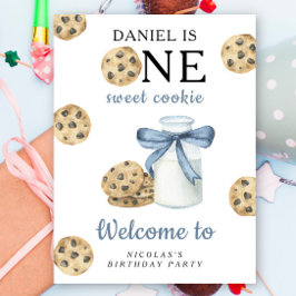 Cookie und Milch 1. Geburtstag Party Poster