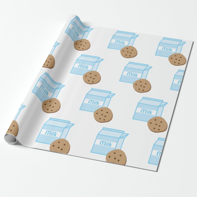 Cookie und Milch Geschenkpapier (Ungerollt)