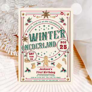 Cookie Weihnachten Winter ONEderland Geburtstag Einladung