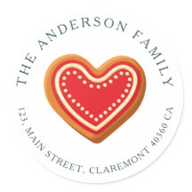 Cookie Weihnachtsadressen-Etikett