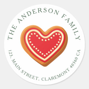 Cookie Weihnachtsadressen-Etikett Runder Aufkleber