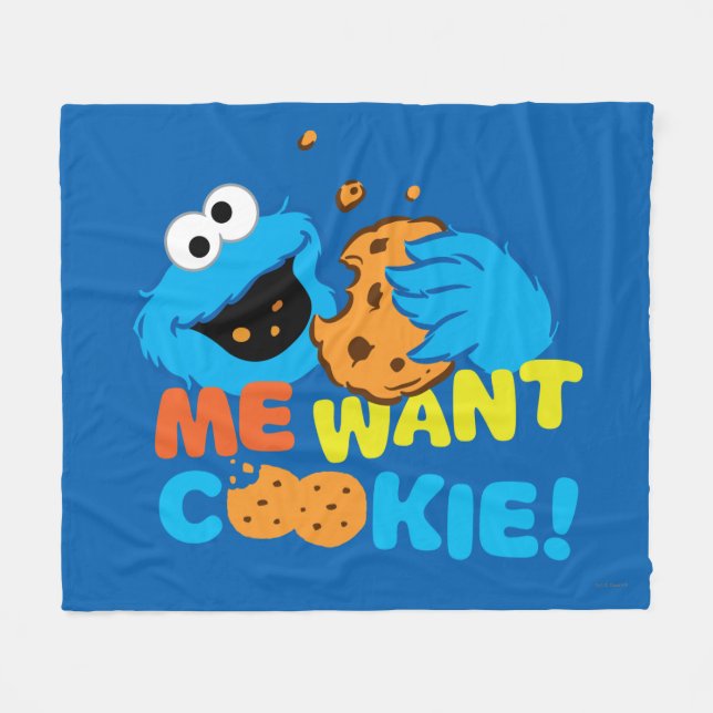 Cookie Will Cookie Fleecedecke (Vorderseite (Horizontal))