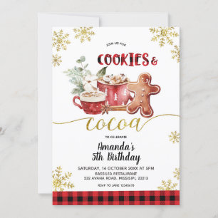 Cookies and Cocoa Christmas Winter Birthday Einladung
