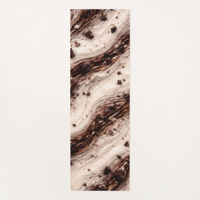 Cookies and Cream Milkshake Marble Texture Design Yogamatte (Vorderseite)