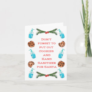Cookies and Hand Sanitizer for Santa Karte