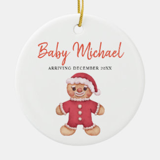 Cookies Ankunft Baby Girl Pregnancy Ankündigung  Keramik Ornament