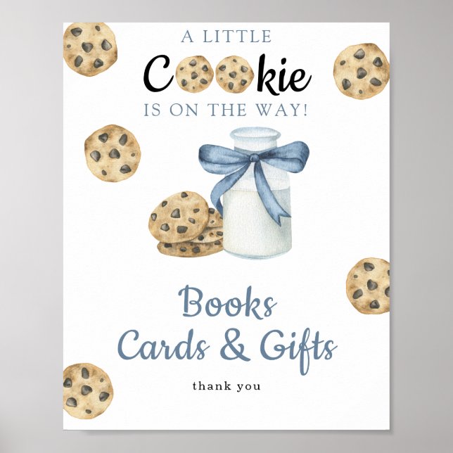 Cookies Baby Dusche Bücher Karten und Geschenke Poster (Vorne)
