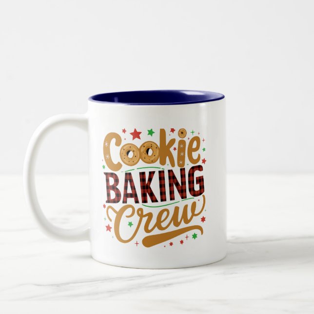 Cookies Backen Crew lustig Zweifarbige Tasse (Links)