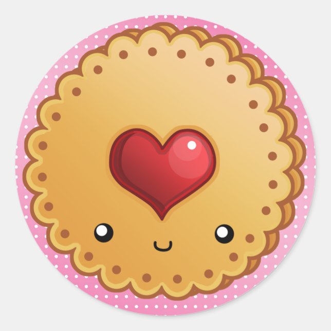 Cookies+BG, cookie_luv Runder Aufkleber (Vorderseite)