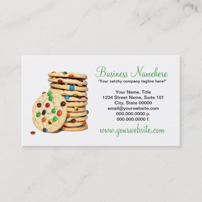 Cookies Business Cards Visitenkarte (Vorderseite)