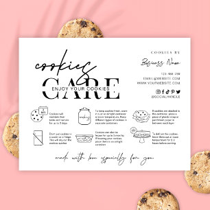 Cookies Care Card Minimalistisch Modernes Skript Dankeskarte