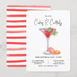 Cookies & Cocktails Weihnachtscocktail Party Einladung