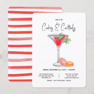 Cookies & Cocktails Weihnachtscocktail Party Einladung