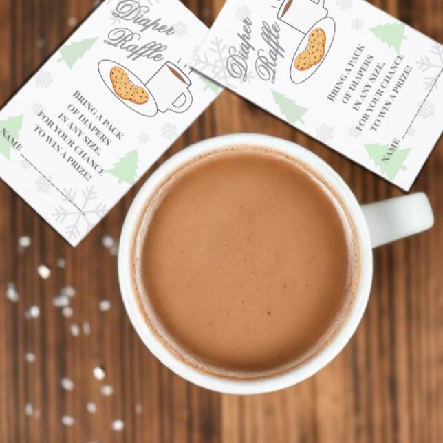 Cookies & Cocoa Baby Shower Diaper Raffle Begleitkarte (Von Creator hochgeladen)