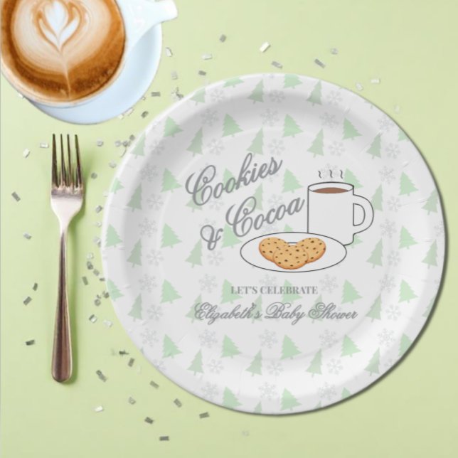 Cookies & Cocoa Baby Shower Pappteller (Von Creator hochgeladen)