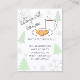 Cookies & Cocoa Baby Shower Recipe Begleitkarte