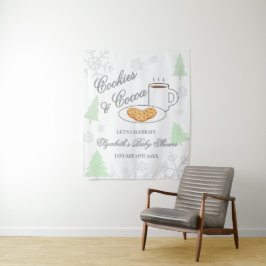 Cookies & Cocoa Baby Shower Wandteppich