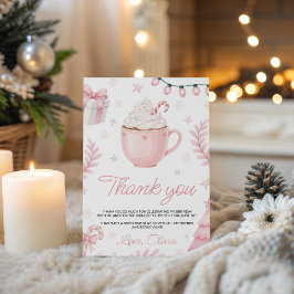 Cookies & Cocoa Birthday Thank You Card Einladung