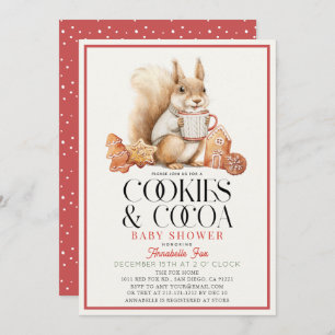 Cookies & Cocoa Hot Chocolate Eichhörnchen Kinderd Einladung