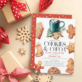 Cookies & Cocoa Weihnachtsgeschenk Kinderdusche Einladung