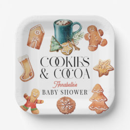 Cookies & Cocoa Weihnachtsgeschenk Kinderdusche Pappteller