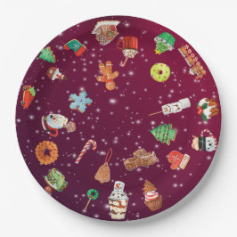 Cookies, Cupcakes und Kakao Pappteller