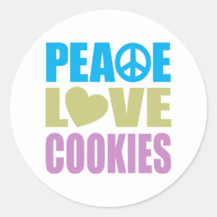 Cookies der Liebe Runder Aufkleber
