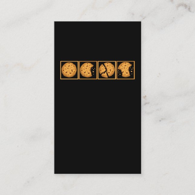 Cookies Dessert Food Lover Biscuit Eater Visitenkarte (Vorderseite)