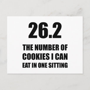 Cookies, die ich Marathon essen kann Postkarte