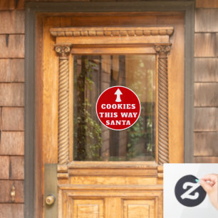 Cookies Diese Art Santa Arrow Red White Christmas Fensteraufkleber