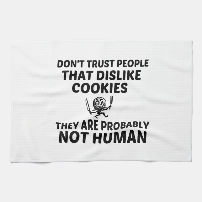 COOKIES DISlike NOT HUMAN Geschirrtuch (Horizontal)