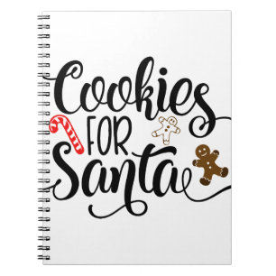 Cookies for Santa Fun Christmas Notizblock