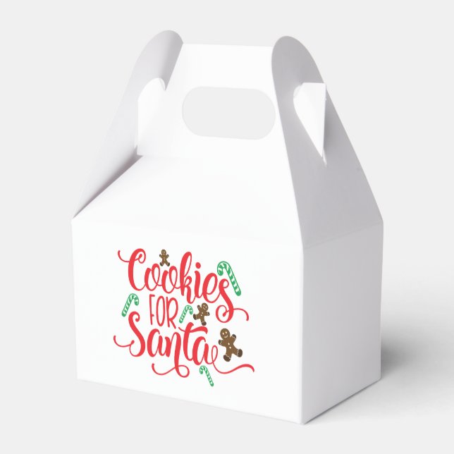 Cookies für den Weihnachtsmann Geschenkschachtel (Rückseite)
