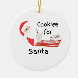 Cookies für den Weihnachtsmann mit dem Weihnachtsm Keramik Ornament