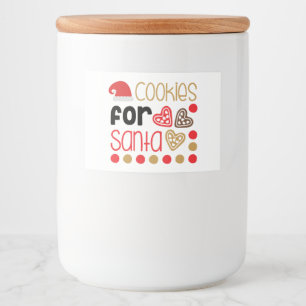 Cookies für die Aufbewahrung des Santa 2 Food Cont Lebensmitteletikett