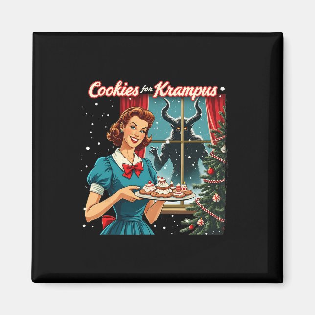 Cookies für Krampus Funny Christmas Xmas Krampus G Magnet (Vorne)