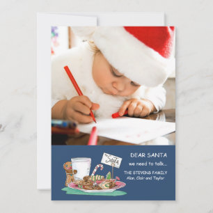 Cookies für Santa Foto Card Feiertagskarte