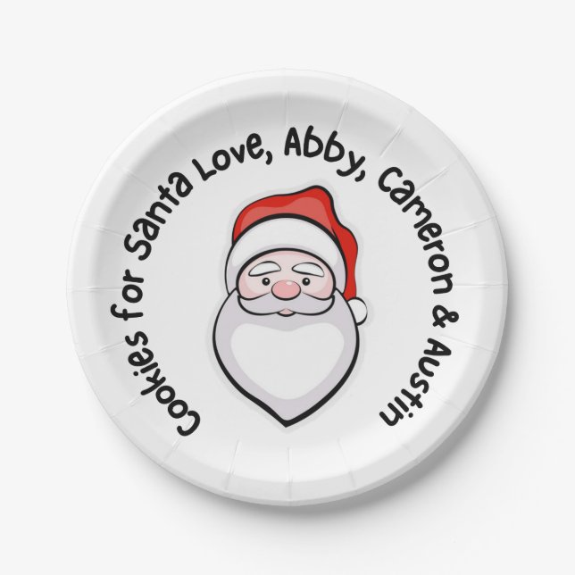 Cookies für Santa Pappteller (Vorderseite)