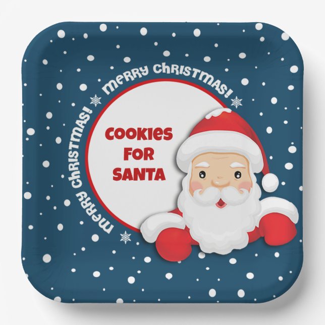 Cookies für Weihnachten Pappteller (Vorderseite)