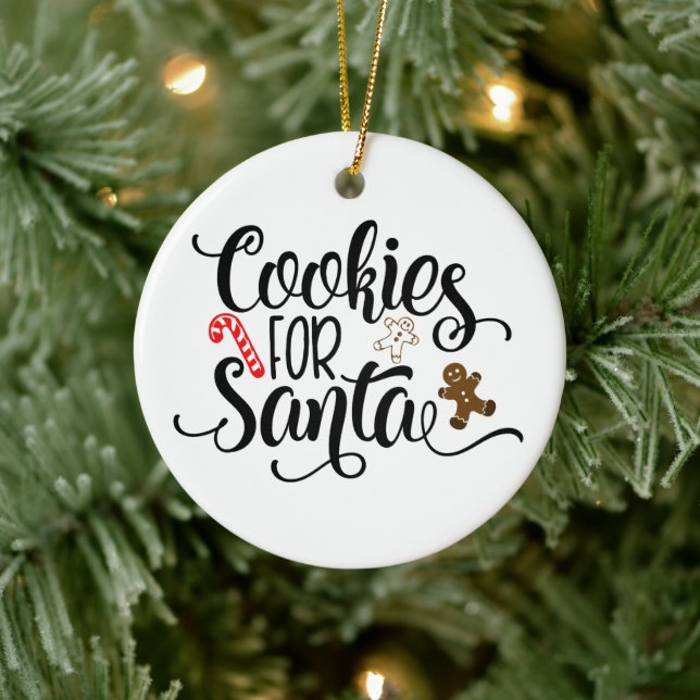 Cookies für Weihnachts-Weihnachtsschmuck Keramikornament (Baum)