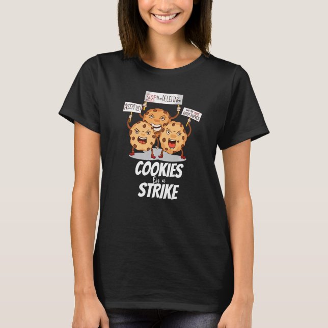 Cookies im Streik, der Programmierer löscht Ihre T-Shirt (Vorderseite)