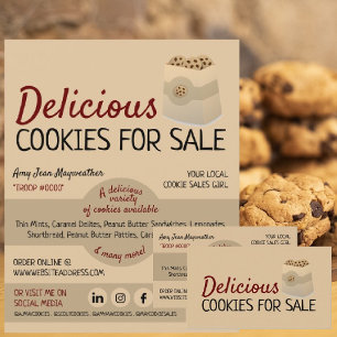 Cookies in Bag, Cookie Sales Fundraising Flyer