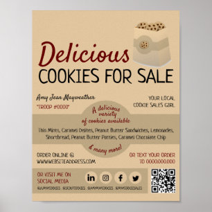 Cookies in Bag, Cookie Sales Fundraising Poster