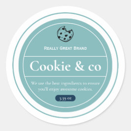 Cookies, Jogurt-Etiketten, Etiketten für Jars Runder Aufkleber