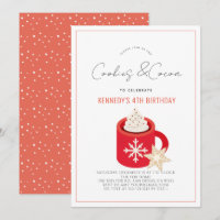 Cookies & Kakao Heiße Schokolade Rote Tasse Geburt