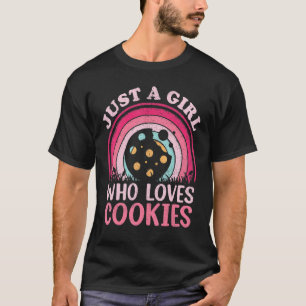 Cookies Lebensmittel Vintag nur ein Mädchen, das C T-Shirt